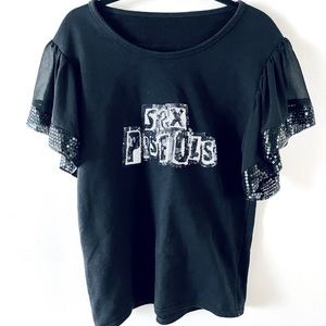 Vintage Sex Pistols Flutter Sleeve Top sz M/L